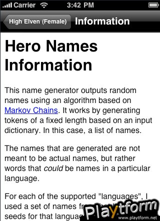 Name That Hero (iPhone/iPod)