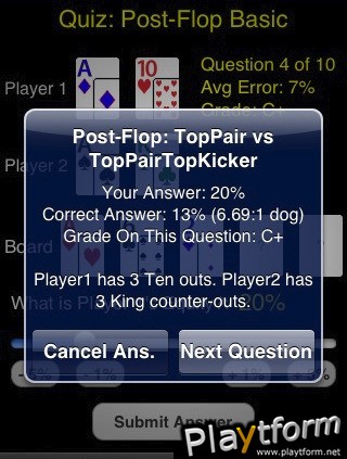 Hold'em Odds Quizzer (iPhone/iPod)