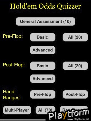 Hold'em Odds Quizzer (iPhone/iPod)