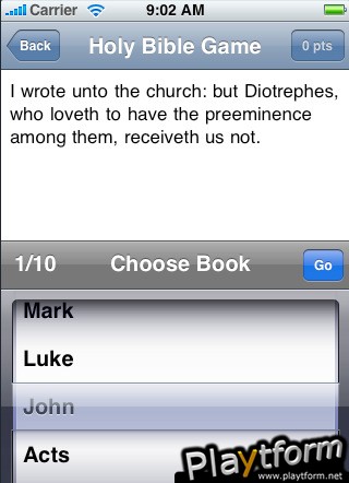 The Bible Game (iPhone/iPod)