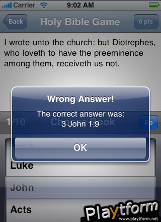 The Bible Game (iPhone/iPod)