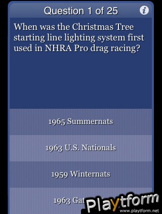 Auto Racing Trivia for The Factual Intellectual (iPhone/iPod)