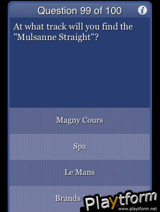 Auto Racing Trivia for The Factual Intellectual (iPhone/iPod)