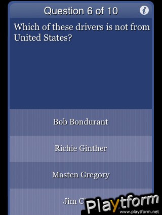 Auto Racing Trivia for The Factual Intellectual (iPhone/iPod)