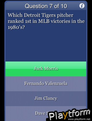 Baseball Trivia for The Factual Intellectual (iPhone/iPod)