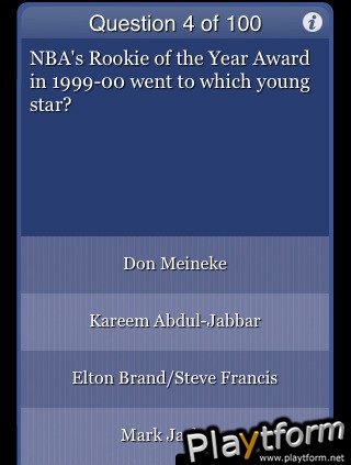 Basketball Trivia for The Factual Intellectual (iPhone/iPod)