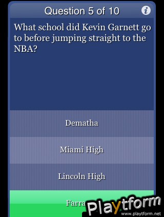Basketball Trivia for The Factual Intellectual (iPhone/iPod)