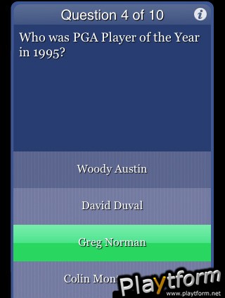 Golf Trivia for The Factual Intellectual (iPhone/iPod)