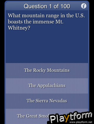 US Geography Trivia for The Factual Intellectual (iPhone/iPod)