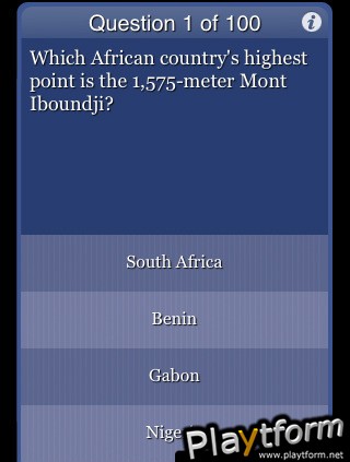 World Geography Trivia for the Factual Intellectual (iPhone/iPod)