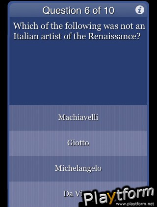 World History Trivia for the Factual Intellectual (iPhone/iPod)