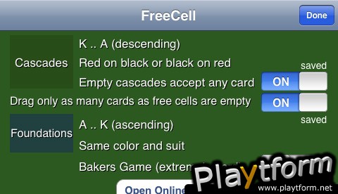 Free Cell Solitaire 3 Games (iPhone/iPod)