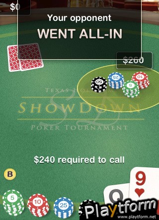 Showdown Poker: Bluetooth Head-to-Head Play (iPhone/iPod)
