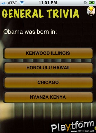 Trivia : General Quiz (iPhone/iPod)