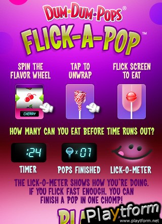 Dum Dum Pops Flick-A-Pop (iPhone/iPod)