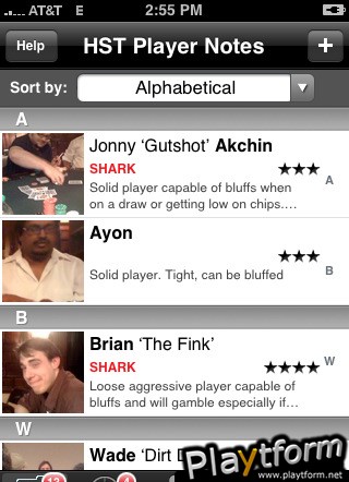 HST Player Notes (iPhone/iPod)