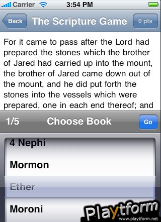 The Scripture Game (iPhone/iPod)