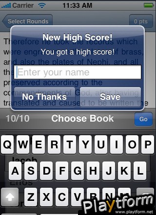The Scripture Game (iPhone/iPod)