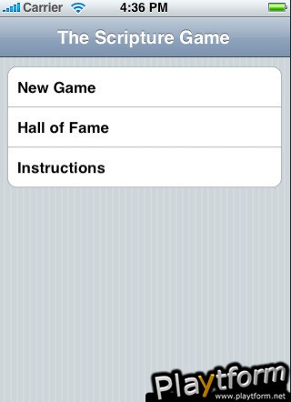 The Scripture Game (iPhone/iPod)