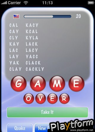 WordQuake (iPhone/iPod)