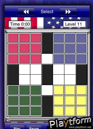 BrainFreeze Puzzles - 4th of July Cube Puzzle Board Game (iPhone/iPod)