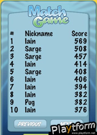 The Match Game (iPhone/iPod)