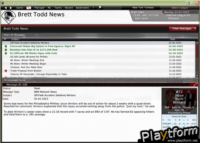 Out of the Park Baseball 10 (PC)