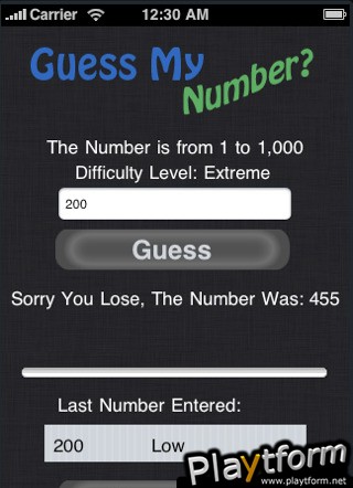 Guess My Number (iPhone/iPod)