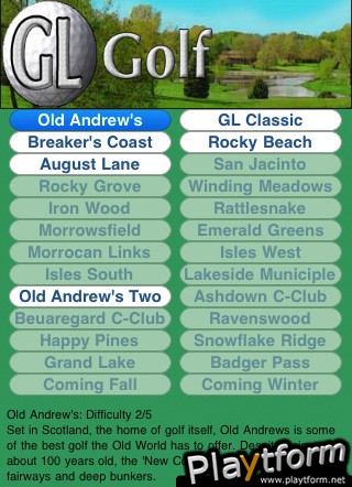 GL Golf (iPhone/iPod)