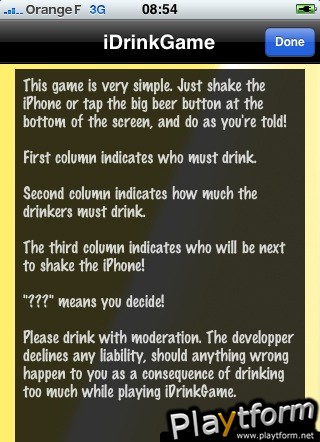 iDrinkGame (iPhone/iPod)
