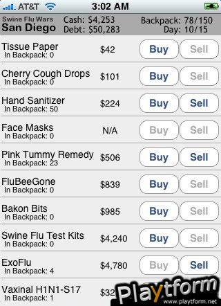 Swine Flu Wars (iPhone/iPod)