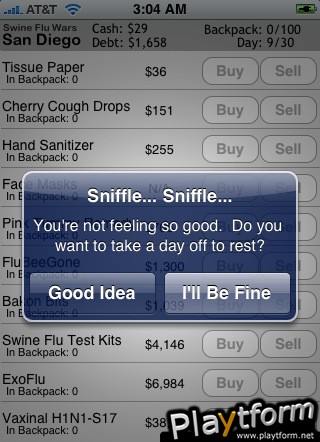 Swine Flu Wars (iPhone/iPod)