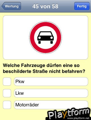 Verkehrszeichen Quiz (iPhone/iPod)