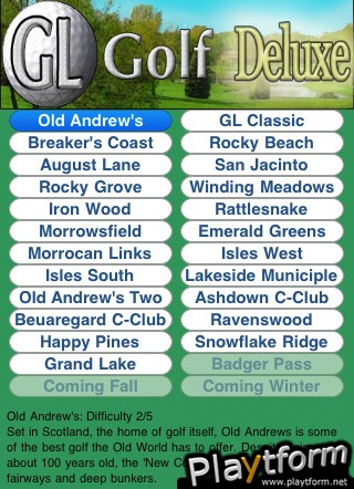 GL Golf Deluxe (iPhone/iPod)