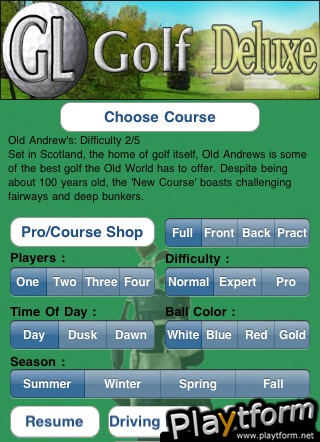 GL Golf Deluxe (iPhone/iPod)