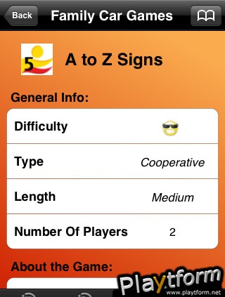 Family Car Games (iPhone/iPod)