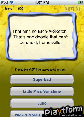 Movie Lines Trivia (iPhone/iPod)