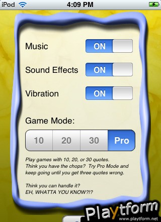 Movie Lines Trivia (iPhone/iPod)