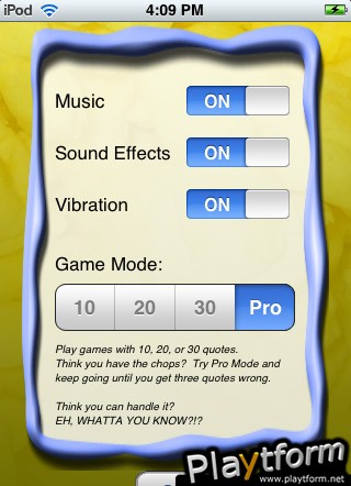 Movie Lines Trivia (iPhone/iPod)