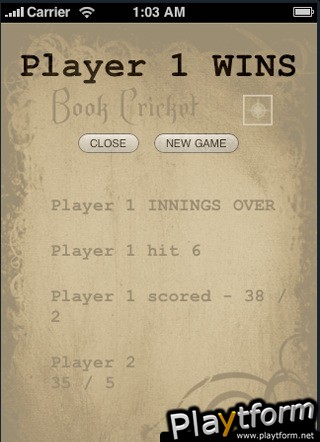 Book Cricket (iPhone/iPod)