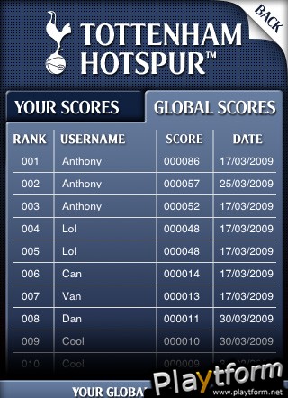 Tottenham Hotspur Keepy Uppy (iPhone/iPod)