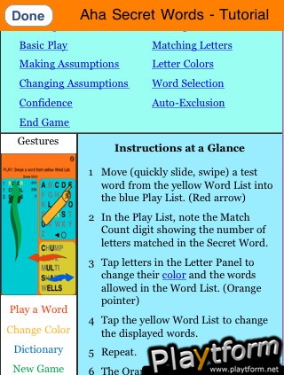 Aha! Secret Words (iPhone/iPod)