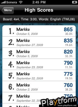 Lost Words (iPhone/iPod)