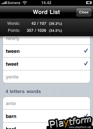 Lost Words (iPhone/iPod)
