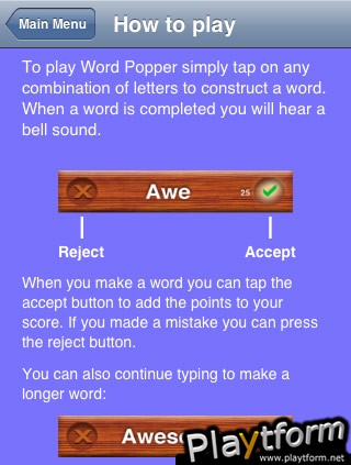 Word Popper (iPhone/iPod)