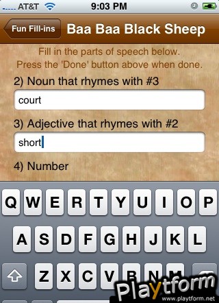 Fun Fill-ins (iPhone/iPod)