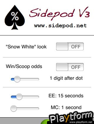 Sidepod Poker Odds (iPhone/iPod)