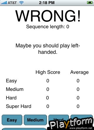 Super sequence brain challenge! (iPhone/iPod)