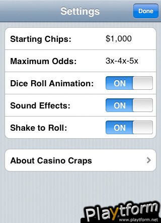 Casino Craps (iPhone/iPod)