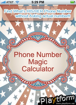 Phone Number Magic Calculator (iPhone/iPod)